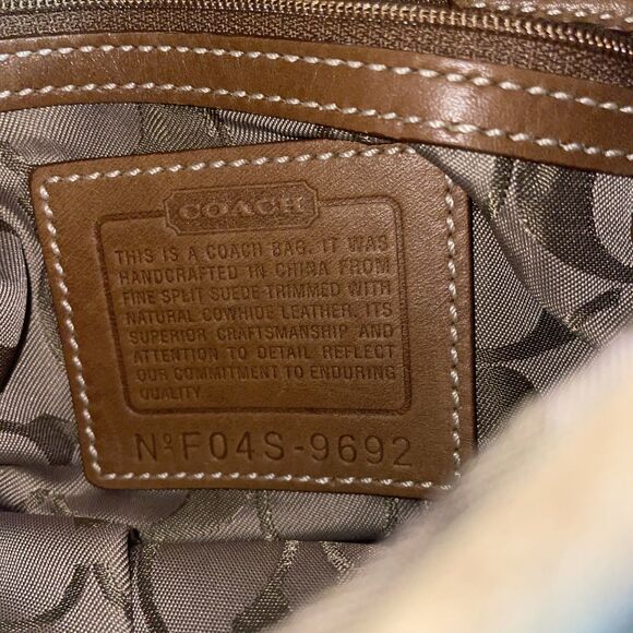 Vintage Y2K Coach Hobo Soho Buckle Flap Shoulder Bag Tan Brown Suede Leather - Picture 3 of 13